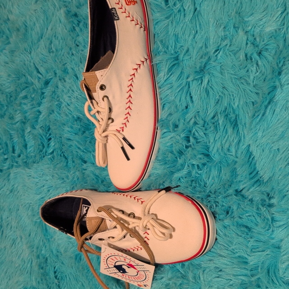 Keds San Francisco Giants White Sneakers with Red Stitching